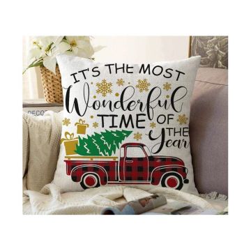 Față de pernă 43x43 cm cu model de Crăciun Full Ride – Mila Home Față de pernă 43x43 cm cu model de Crăciun Full Ride – Mila Home