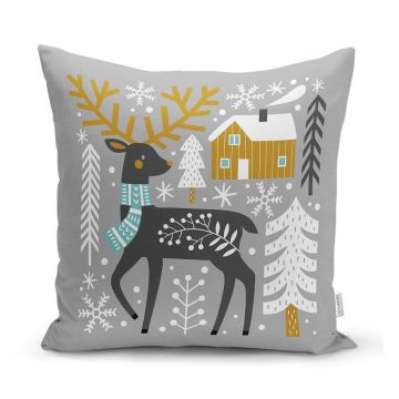 Față de pernă 43x43 cm cu model de Crăciun – Mila Home Față de pernă 43x43 cm cu model de Crăciun – Mila Home