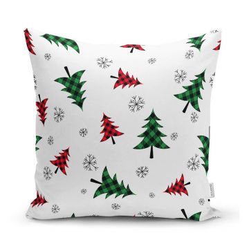 Față de pernă 43x43 cm cu model de Crăciun Tartan – Mila Home Față de pernă 43x43 cm cu model de Crăciun Tartan – Mila Home