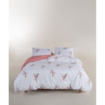Lenjerie de pat albă-roz din bumbac ranforcé pentru pat dublu, extinsă 240x220 cm Breeze Floral – Mila Home Luxury Lenjerie de pat albă-roz din bumbac ranforcé pentru pat dublu, extinsă 240x220 cm Breeze Floral – Mila Home Luxury