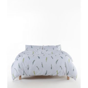 Lenjerie de pat albă-verde din bumbac satinat pentru pat dublu, extinsă 240x220 cm Marseille Floral – Mila Home Luxury Lenjerie de pat albă-verde din bumbac satinat pentru pat dublu, extinsă 240x220 cm Marseille Floral – Mila Home Luxury