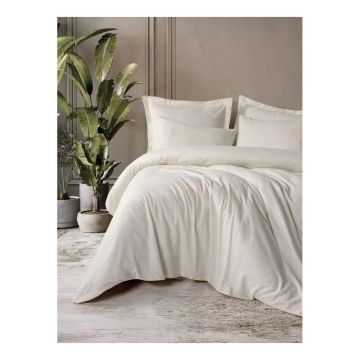 Lenjerie de pat bej din bumbac ranforcé pentru pat de o persoană 140x200 cm Checkered – Mila Home Luxury Lenjerie de pat bej din bumbac ranforcé pentru pat de o persoană 140x200 cm Checkered – Mila Home Luxury
