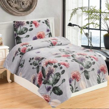 Lenjerie de pat gri deschis din micropluș/cocolino pentru pat de o persoană 140x200 cm Margot – My House Lenjerie de pat gri deschis din micropluș/cocolino pentru pat de o persoană 140x200 cm Margot – My House