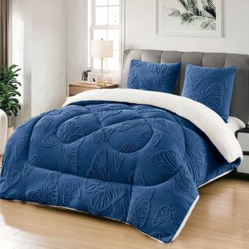 Pilota Cocolino Groasa cu Blanita Buffy V21 Navy, 4.5kg, 200x230 Pilota Cocolino Groasa cu Blanita Buffy V21 Navy, 4.5kg, 200x230