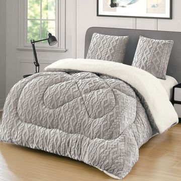Pilota Cocolino Groasa cu Blanita Wave V28 Light Grey 4.5kg, 200x230 Pilota Cocolino Groasa cu Blanita Wave V28 Light Grey 4.5kg, 200x230