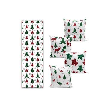 Set fețe de pernă și napron 5 buc. Tartan – Mila Home Set fețe de pernă și napron 5 buc. Tartan – Mila Home