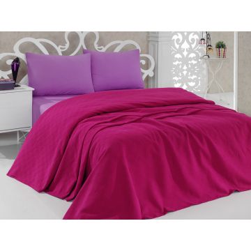 Cuvertura pique Single, L'essentiel Maison, 7, Bumbac, Fucsia Cuvertura pique Single, L'essentiel Maison, 7, Bumbac, Fucsia