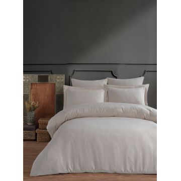 Lenjerie de pat dubla, L'essentiel Maison, Catena, Crem Lenjerie de pat dubla, L'essentiel Maison, Catena, Crem