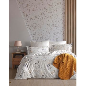 Lenjerie de pat pentru o persoana, L'essentiel Maison, Aqua, Alb / Gri / Portocaliu Lenjerie de pat pentru o persoana, L'essentiel Maison, Aqua, Alb / Gri / Portocaliu