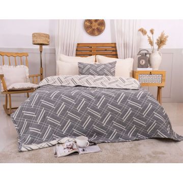 Set cuvertura de pat dubla 3 piese, L'essentiel Maison, Stella, Gri Set cuvertura de pat dubla 3 piese, L'essentiel Maison, Stella, Gri