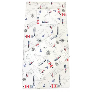 Set 3 piese paturica cu cearsaf si pernuta 140x70 cm La mare