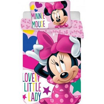 Set lenjerie pat copii Minnie Lovely Little Lady 100x135 + 40x60 SunCity