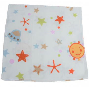 Scutec muselina Space bumbac organic 90x90 cm SeviBebe