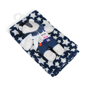 Set paturica Carol Baby Blanket si jucarie de plus Lion 04