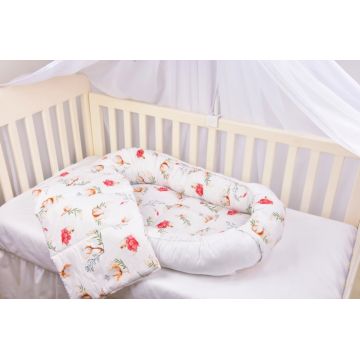 Babynest model flori de bumbac