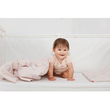Lenjerie de pat pentru copii 3 piese Ursuletul Martinica roz 70x120 cm 75x100 cm