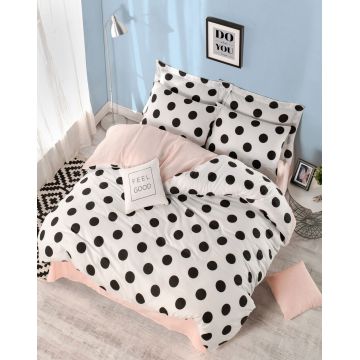 Lenjerie de pat pentru o persoana, Eponj Home, Mixpuan 143EPJ01911, 2 piese, amestec bumbac, multicolor