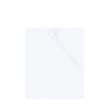 Cearceaf cu elastic, MimiNu, Jerse, Pentru patut 140X70 cm, Material certificat Oeko Tex Standard 100, White