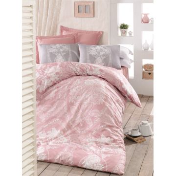 Lenjerie de pat dubla king size, Pearl Home, 172PRL68439, 3 piese, bumbac ranforce, multicolor