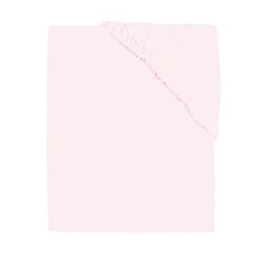 Cearceaf cu elastic, MimiNu, Jerse, Pentru patut 120X60 cm, Material certificat Oeko Tex Standard 100, Light Pink