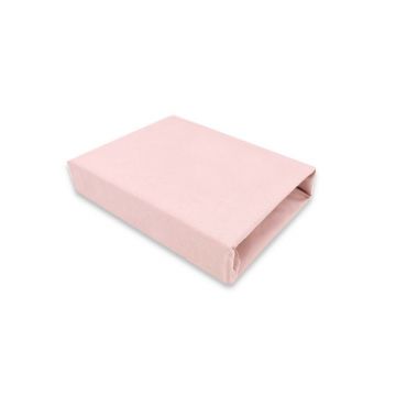 Cearceaf cu elastic, MimiNu, Pentru patut 120X60 cm, Din bumbac certificat Oeko Tex Standard 100, Colectia Royal, Powder Pink