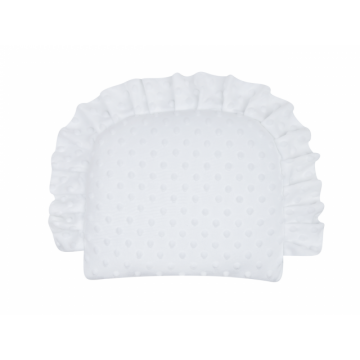 Perna clasica de dormit cu volanas 28x25 cm Minky White