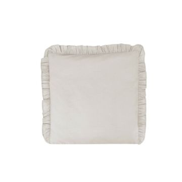 Perna clasica de dormit, MimiNu, Cu husa detasabila cu fermoar, Din bumbac certificat Oeko Tex Standard 100, 40x40 cm, Colectia Royal, Beige