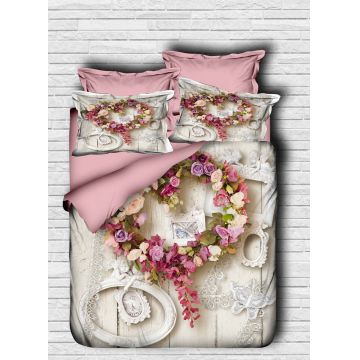 Lenjerie de pat pentru o persoana, 128, Pearl Home, Poliester Satinat