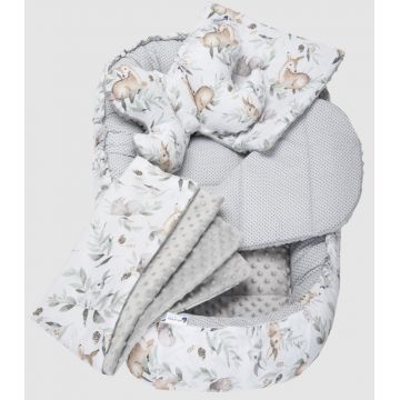 Set 5 in 1 Babynest Nichiduta Minky Grey Deer