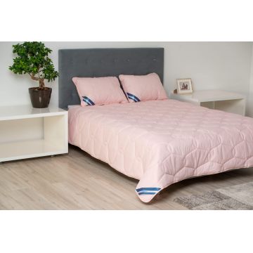 Pilota bumbac Somnart Bella 140x200cm, umplutura 300 gr/mp, de vara, roz