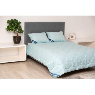 Pilota bumbac Somnart Bella 150x200cm, umplutura 300 g/mp, de primavara-toamna, blue