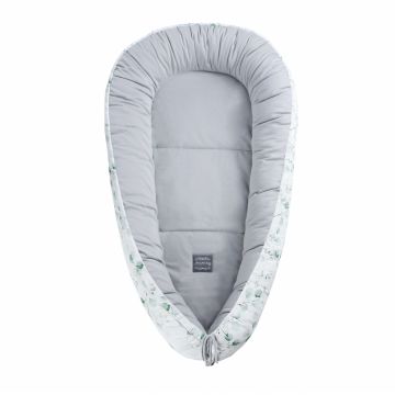 Babynest din bumbac Floo for Baby Classic Eucaliptus Gray