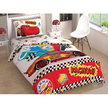 Lenjerie Copii Cars Kachow (Bumbac 100%)