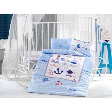 Lenjerie Patut Bebe Sailing Fish (Bumbac 100%)