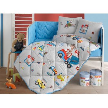 Set Complet Lenjerie Patut Bebe Giraffe (Bumbac 100%)