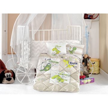 Set Complet Lenjerie Patut Bebe Troodon (Bumbac 100%)