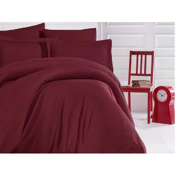 Lenjerie 1 Persoana Deluxe Bordo (Satin Deluxe)