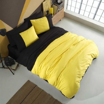 Lenjerie Diamond Yellow Black (Bumbac Poplin)