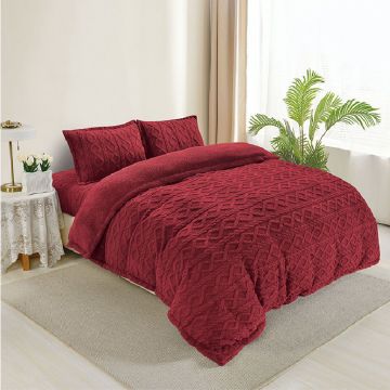 Lenjerie cu Blanita Dreamy V4 Bordo 4 piese (Cocolino)