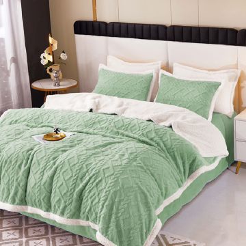 Lenjerie cu elastic 180x200 Comfy V2 Verde (Cocolino)