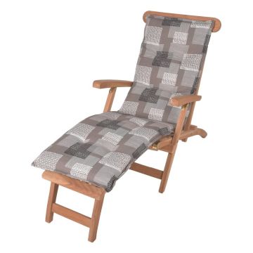 Pernă pentru scaun de grădină gri pentru șezlong 52x170 cm Stoke – Sun Garden