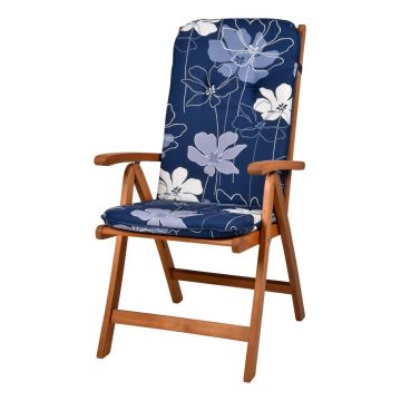 Pernă pentru scaun de grădină albastră 50x116 cm Cardiff – Sun Garden