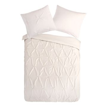 Lenjerie de pat crem din microfibră pentru pat de o persoană/extinsă 140x220 cm Pure Elegance – Good Morning