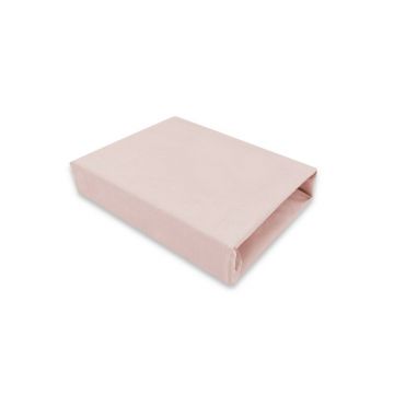 Cearceaf cu elastic MimiNu jerse 160x80 cm powder pink