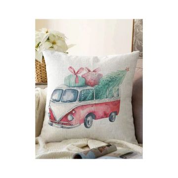 Față de pernă 43x43 cm cu model de Crăciun – Mila Home