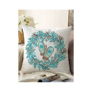 Față de pernă 43x43 cm cu model de Crăciun – Mila Home