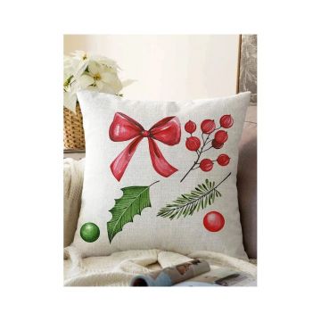 Față de pernă 43x43 cm cu model de Crăciun – Mila Home