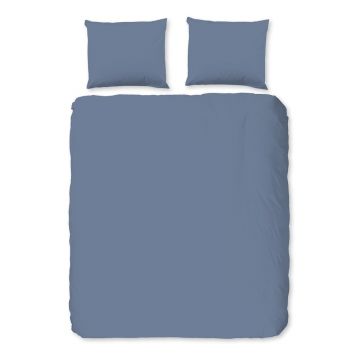 Lenjerie de pat albastră din flanelă pentru pat dublu/extinsă 200x220 cm – Good Morning Lenjerie de pat albastră din flanelă pentru pat dublu/extinsă 200x220 cm – Good Morning