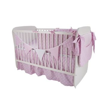 Lenjerie MyKids Light Stars Pink 11 Piese 120x60 cm