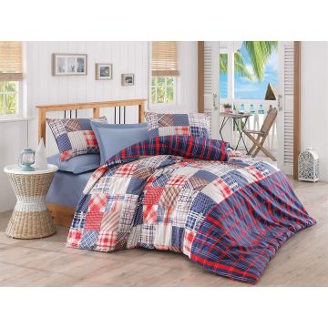 Set Lenjerie de pat double Quilt, Ranforce 200 x 220 cm